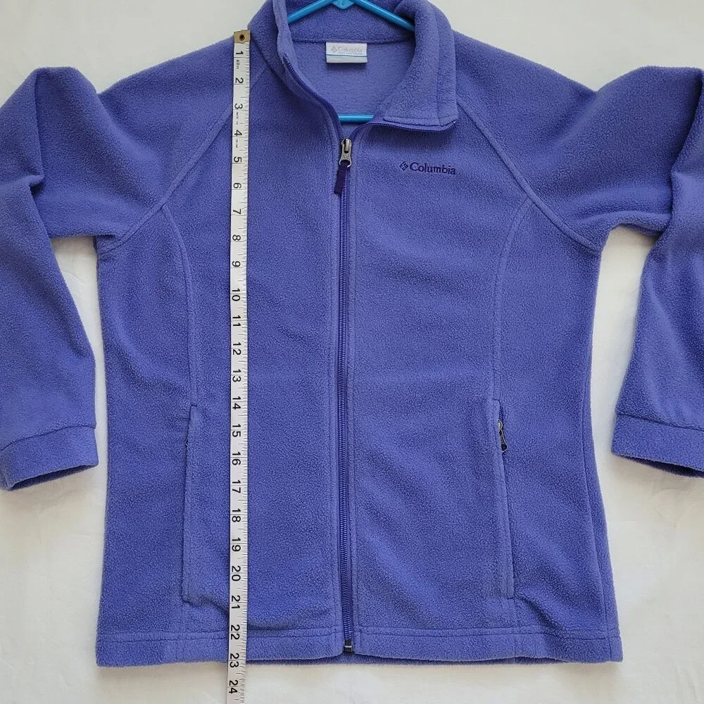 Columbia Fleece Jacket Full Zip Purple Kids Youth Large 14/16 Gorpcore Outdoor